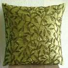   26x26 Inches Euro Pillow Shams   Silk Euro Sham with Bead Embroidery