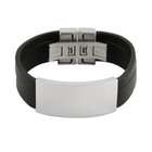 Wide Black Mens Bracelet    Wide Black Gentlemen Bracelet 