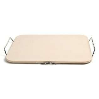   Rectangle Ceramic Baking/Pizza Stone with Wire Frame 