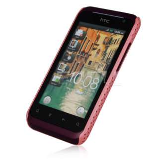 LIGHT PINK PERFORATED MESH BACK CASE FOR HTC RHYME  