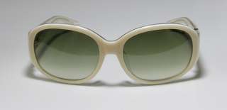   100% SUN PROTECTION BEIGE FRAME/TEMPLES GREEN LENS SUNGLASSES  