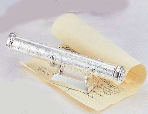 SILVER WEDDING CERTIFICATE DOCUMENT HOLDER WITH STAND  
