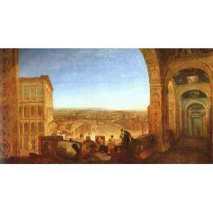   Mounted Print Turner Joseph Rome from the Vatican 1820