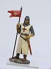 crusader holding flag knight collectibl statue deco  