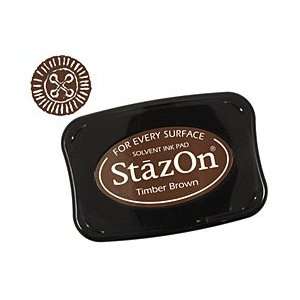  StazOn Timber Brown Solvent Ink Pad Supplys Arts, Crafts 