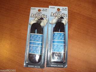 Mitchellace 54 Round Athletic Shoe Laces 2 Pair Black  
