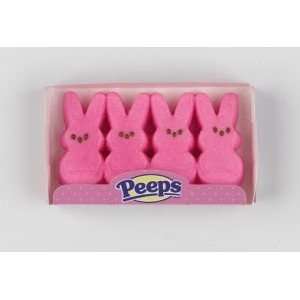 Peeps Pink Bunnies 4ea   2pk  Grocery & Gourmet Food