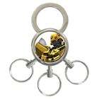 Carsons Collectibles 3 Ring Key Chain of Transformers Bumblebee Head 