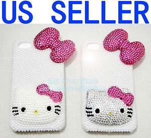 3D Bling Hello Kitty Crystal Hard Case for AT&T and Verizon iPhone 4 