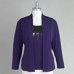   Plus Sequin Adorned Layered Look Top  Apostrophe Clothing Womens Plus