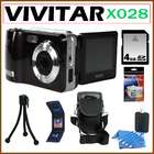 Vivitar Vivicam Itwist X028 10.1MP Digital Camera in Black 4GB Kit