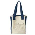 Bella Ladies 14 oz. Canvas Tote Bag   NATURAL/NAVY   OS
