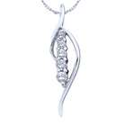 Sea of Diamonds 1/5 Carat Diamond 14k White Gold Wishbone Journey 