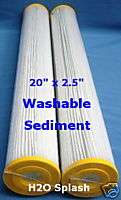20 x 2.5 Washable/Reuseable (2)Sediment Water Filter  