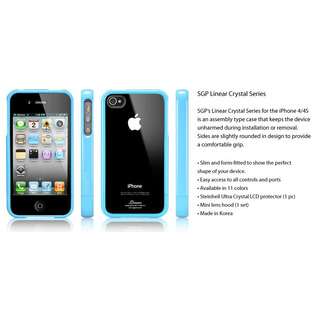 SGP Spigen SGP iPhone 4 / 4S Case Linear Crystal Series Tender Blue at 