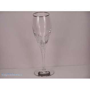 Noritake Crystal Turning Point Platinum Champagne Flute  For the Home 