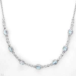  CleverSilvers 14.71.Ctw Topaz Sterling Silver Necklace 
