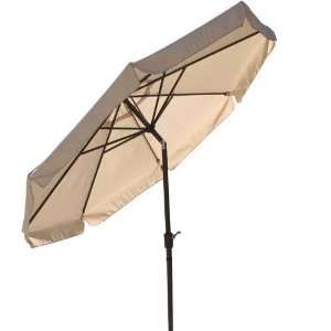 9 Foot Tan Market Umbrella, Tilt + Crank, Awning Brand New 