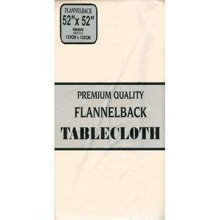   Color Vinyl Flannel Backed Table Cloth   Size 52 W x 52 D, Color