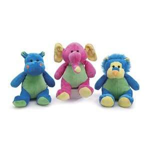  Bright Plush Zoo Pals Elephant, Lion, and Hippo [Toy 