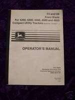 John Deere 74/84 Front Blade Operators Manual  