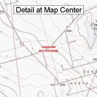  USGS Topographic Quadrangle Map   Goldsmith, Texas (Folded 