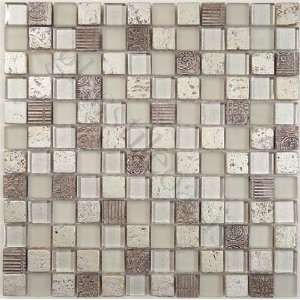   Series Glossy & Frosted Glass and Stone Tile   16710