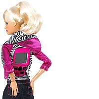   video screen on barbie s back allows you to view movies instantly