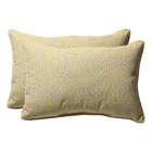   com Decorative Yellow/ Grey Geometric Rectangle Toss Pillow (Set of 2