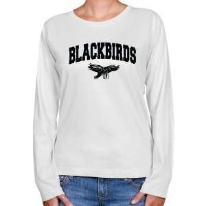  LIU Brooklyn Blackbirds Ladies White Logo Arch Long Sleeve 