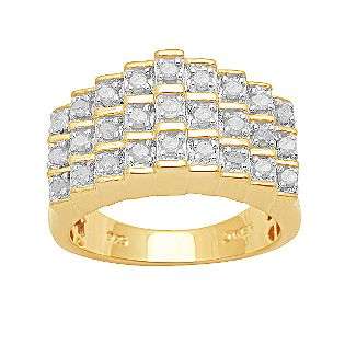   Ring in 14K Gold over Sterling Silver  Jewelry Diamonds Rings