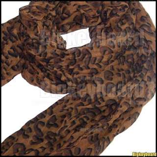 Celebrity Hot Large Animal Leopard Print Shawl Scarf Long Stole  
