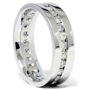   Inc. Mens 1.25CT Diamond Eterntiy Wedding Ring 14K White Gold Band