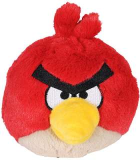 Angry Birds 5 inch Plush with Sound   Red   Commonwealth Toys   Toys 