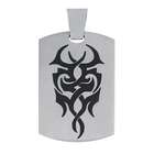 Body Candy Tribal Stainless Steel Dog Tag Pendant 20x14mm