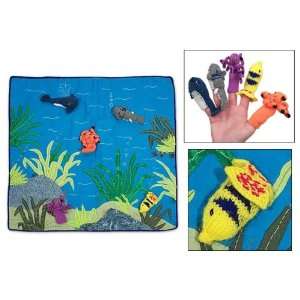  Finger puppets with scenery, Bottom of the Sea