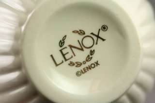 Lenox Bone China Gold Trim Ribbed Beaded Bud Vase 5  