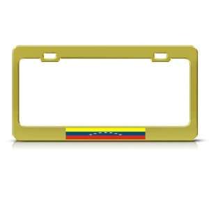 Venezuela Flag Venezuelan Country Metal License Plate Frame Tag Holder