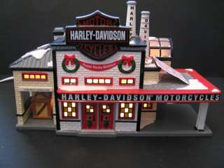   56 Snow Village Harley Davidson Manufacturing Set of 3 Mint Retired