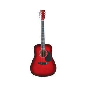  Full Size Dreadnought Acoustic Guitar   Red Musical Instruments