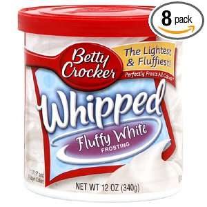 Betty Crocker Ready to Spread Whipped Fluffy White Frosting, 12 Ounce 