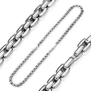   316L Stainless Steel 6MM Width Square Link MENS Necklace Chain  