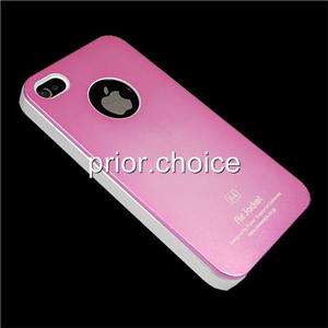 FULL ALUMINUM METAL BABY PINK SCRUB POLISH HARD CASE COVER FOR IPHONE 