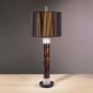   Table Lamp in Tortoise Artisan Glass with Acrylic