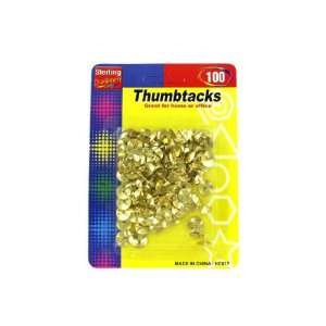    100 Pack brass colored thumbtacks   Pack of 96 Toys & Games