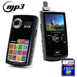  SVP T100 Black 16MP Max. True HD Camcorder with 2.4 LCD 