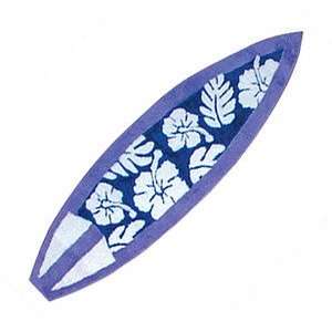  Hawaii Rug Shortboard Purple Blue Floral