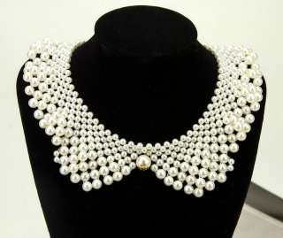   Pearl Collar Necklace Fashion Jewellery Elegant Neck Lady White  