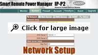 Network Setup For Remote Power Switch IP P2 Model