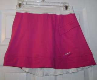 New Nike Girls Tennis Skirt/Skort Pink/White  
